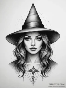 Tattoo sketch witch tattoo, artistic tattoo s... - эскиз тату (№1757706589_0, 12.09.2025 19:49) — Tatufoto.com