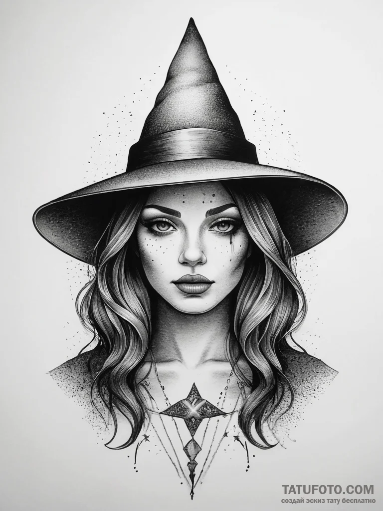 Tattoo sketch witch tattoo, artistic tattoo s... - эскиз тату (№1757706589_0, 12.09.2025 19:49) — Tatufoto.com