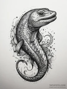 Tattoo sketch electric eel, tattoo flash shee... - эскиз тату (№1757708153_0, 12.09.2025 20:15) — Tatufoto.com