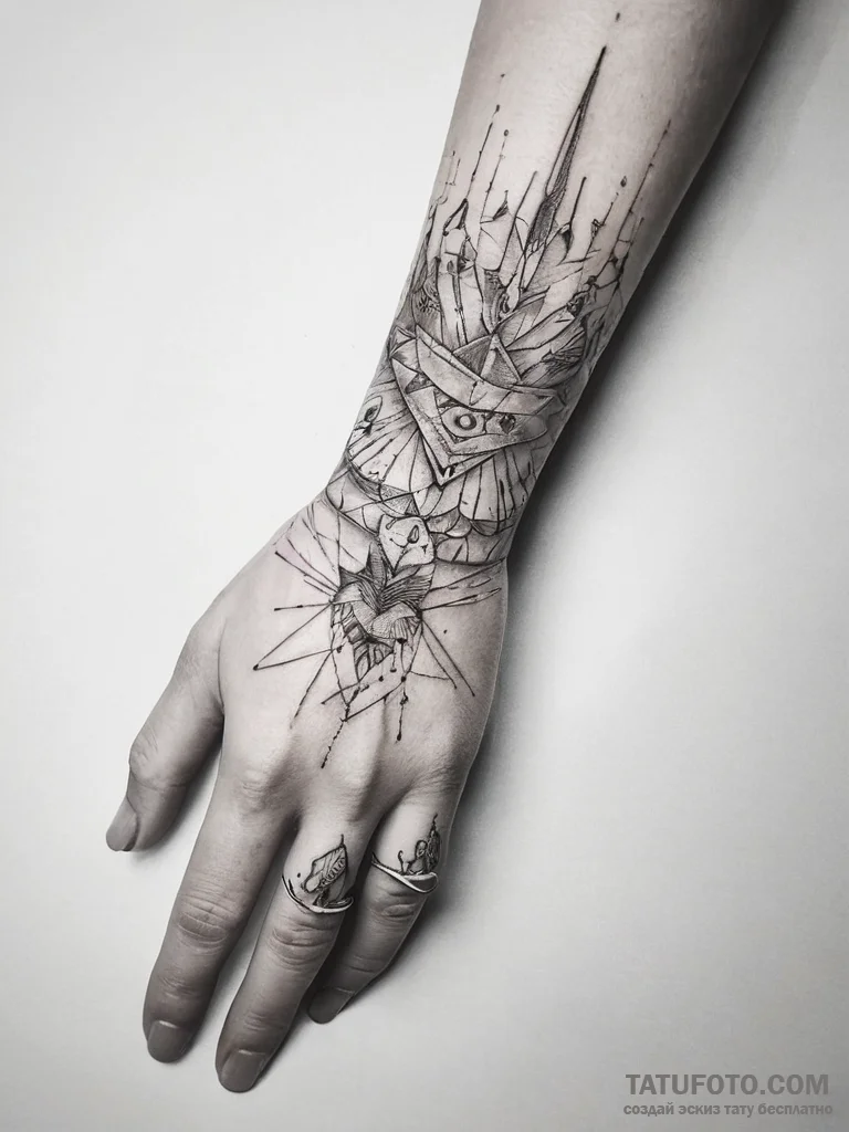 Tattoo sketch hands with a thread, artistic t... - эскиз тату (№1757708360_0, 12.09.2025 20:19) — Tatufoto.com