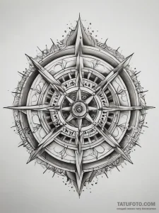 Tattoo sketch dharma wheel and eight spokes,… — эскиз тату (№1757711311_0, 12.09.2025 21:08) — Tatufoto.com