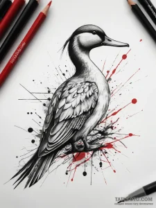 Tattoo sketch pintail, artistic tattoo sketch… — эскиз тату (№1757712100_0, 12.09.2025 21:21) — Tatufoto.com