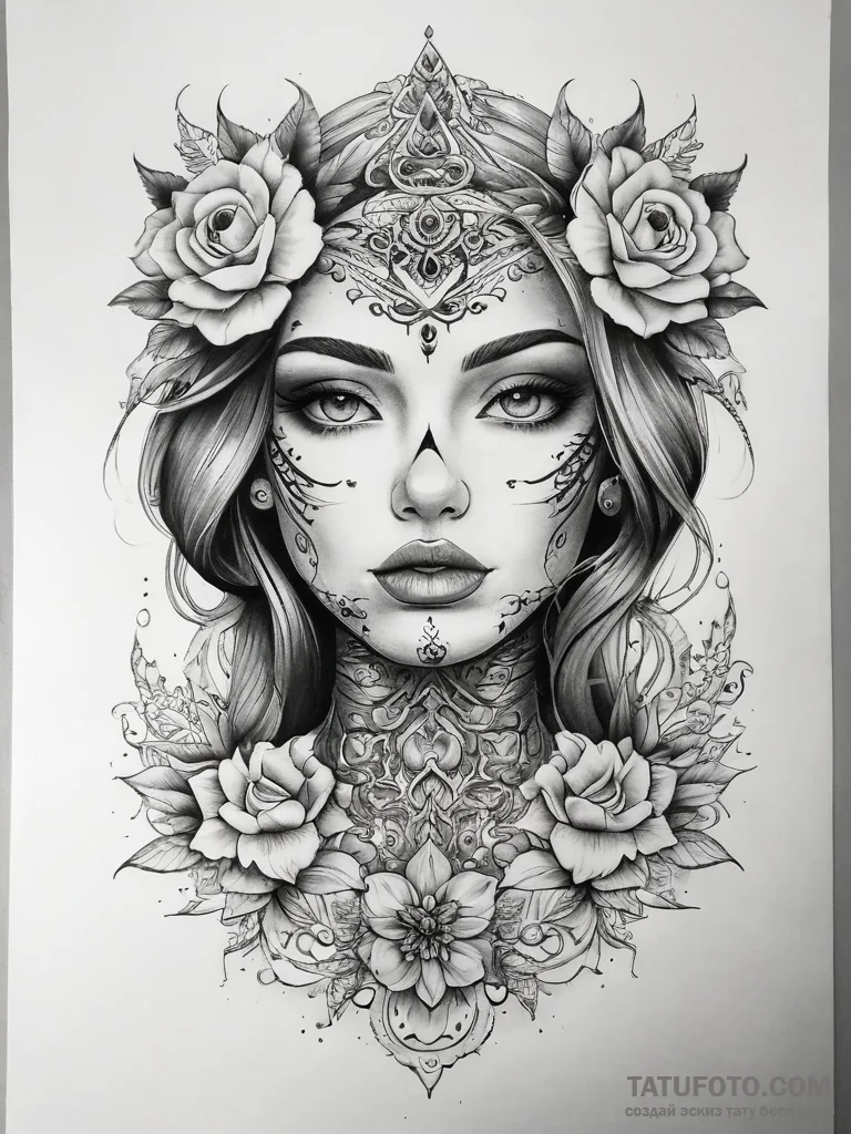 Tattoo sketch ceramic - эскиз тату (№1757715375_0, 12.09.2025 22:16) — Tatufoto.com
