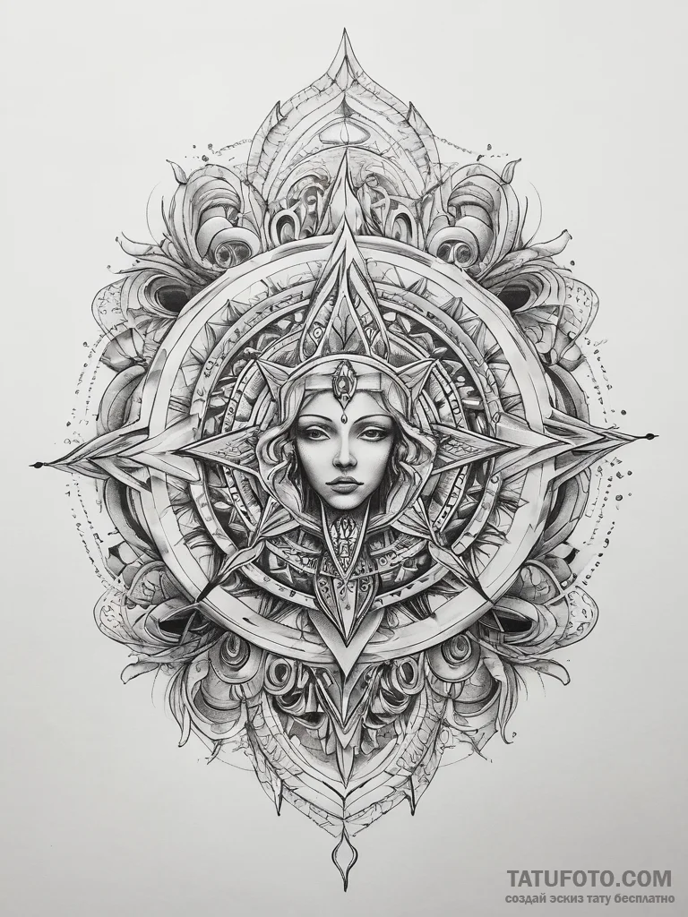 Tattoo sketch sacred lore - эскиз тату (№1757716561_0, 12.09.2025 22:36) — Tatufoto.com