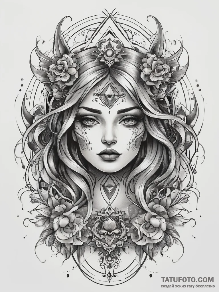 Tattoo sketch cosmic change, concept art for... - эскиз тату (№1757716755_0, 12.09.2025 22:39) — Tatufoto.com