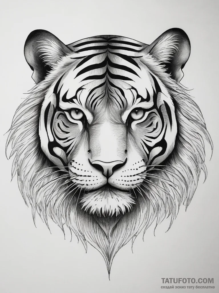 Tattoo sketch tiger's eye, tattoo line art, o... - эскиз тату (№1757718132_0, 12.09.2025 23:02) — Tatufoto.com