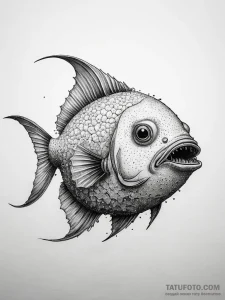 Tattoo sketch anglerfish, tattoo sketch desig... - эскиз тату (№1757718518_0, 12.09.2025 23:08) — Tatufoto.com