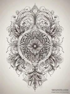 Tattoo sketch a symbolic emotion, ink illustr... - эскиз тату (№1757718905_0, 12.09.2025 23:15) — Tatufoto.com