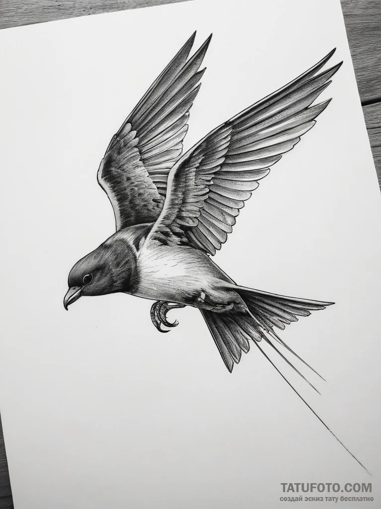 Tattoo sketch storm-petrel - эскиз тату (№1757720676_0, 12.09.2025 23:44) — Tatufoto.com