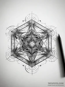 Tattoo sketch metatron's cube - эскиз тату (№1757722841_0, 13.09.2025 00:20) — Tatufoto.com