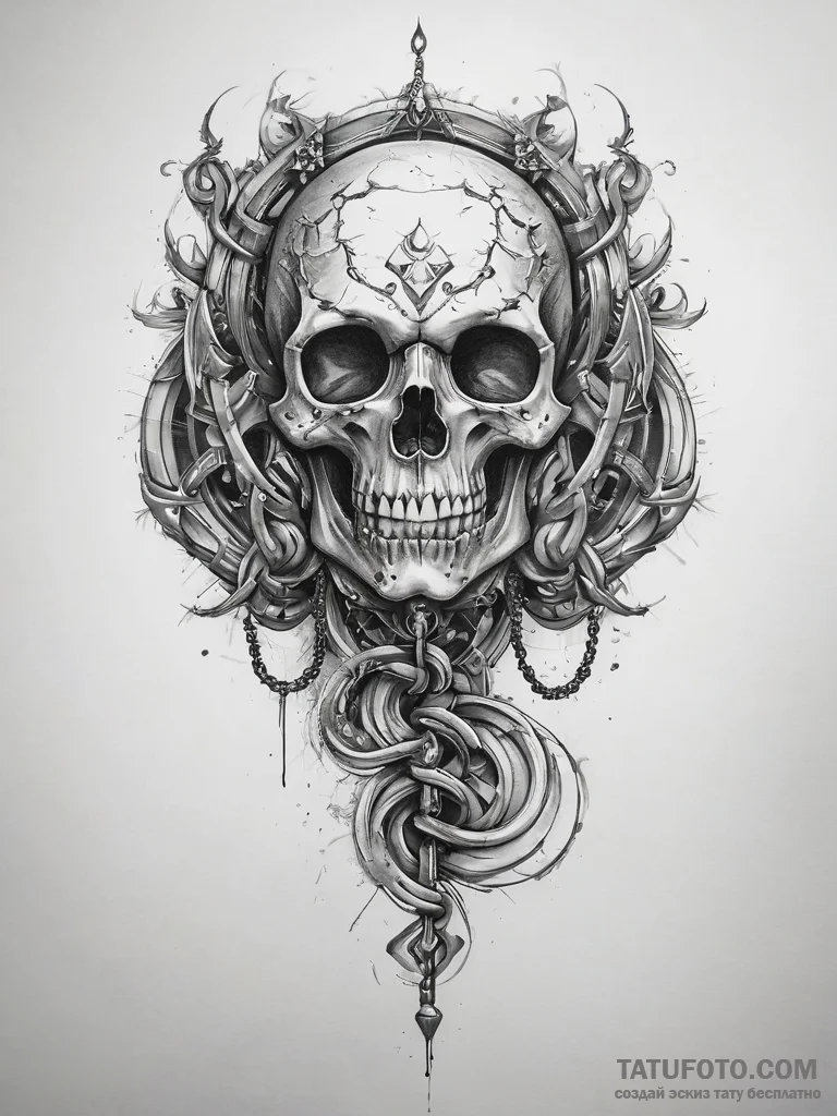Tattoo sketch chain breaking - эскиз тату (№1757724220_0, 13.09.2025 00:43) — Tatufoto.com