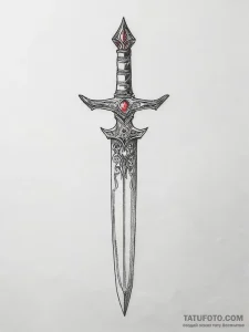 Tattoo sketch dagger, tattoo line art, fine l... - эскиз тату (№1757724807_0, 13.09.2025 00:53) — Tatufoto.com
