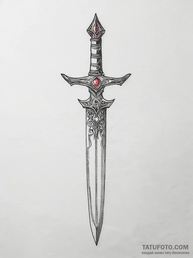 Tattoo sketch dagger, tattoo line art, fine l... - эскиз тату (№1757724807_0, 13.09.2025 00:53) — Tatufoto.com