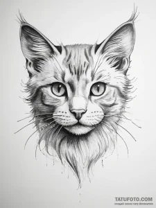 Tattoo sketch playful kitten tattoo, tattoo d... - эскиз тату (№1757725592_0, 13.09.2025 01:06) — Tatufoto.com