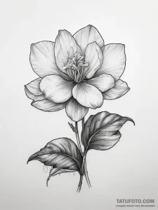 Tattoo sketch cyclamen flower - эскиз тату (№1757726388_0, 13.09.2025 01:19) — Tatufoto.com