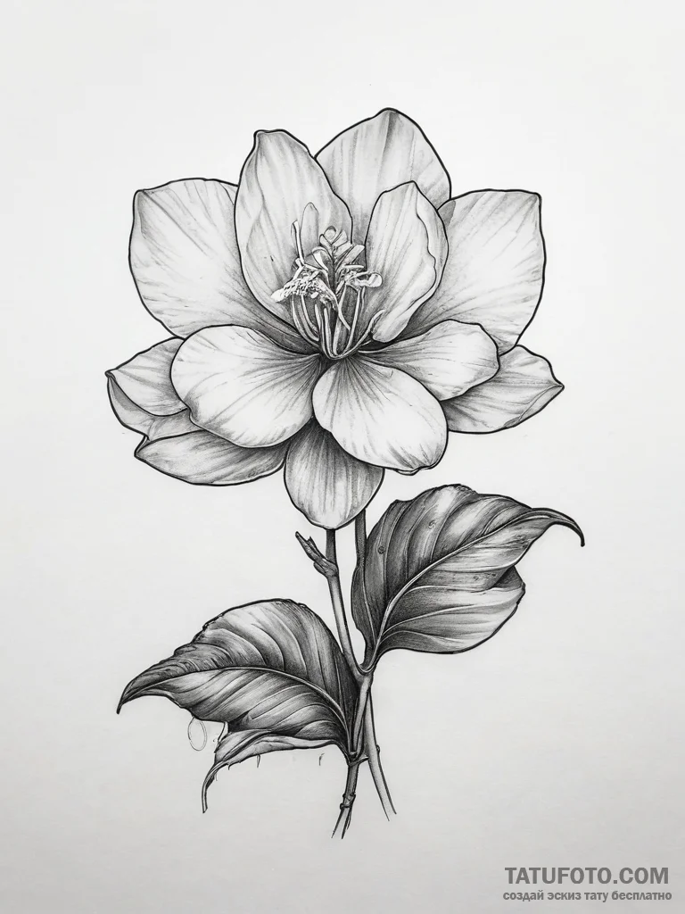 Tattoo sketch cyclamen flower - эскиз тату (№1757726388_0, 13.09.2025 01:19) — Tatufoto.com
