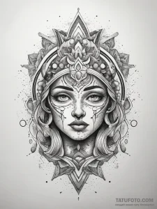 Tattoo sketch cosmic spirit, tattoo sketch de... - эскиз тату (№1757728158_0, 13.09.2025 01:49) — Tatufoto.com