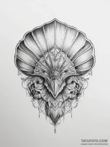 Tattoo sketch shell - эскиз тату (№1757728755_0, 13.09.2025 01:59) — Tatufoto.com