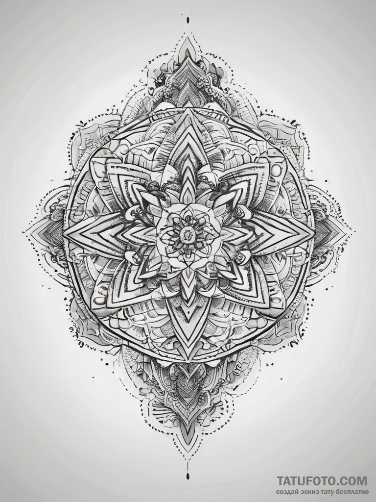 Tattoo sketch a symbolic plant, tattoo drawin... - эскиз тату (№1757728953_0, 13.09.2025 02:02) — Tatufoto.com