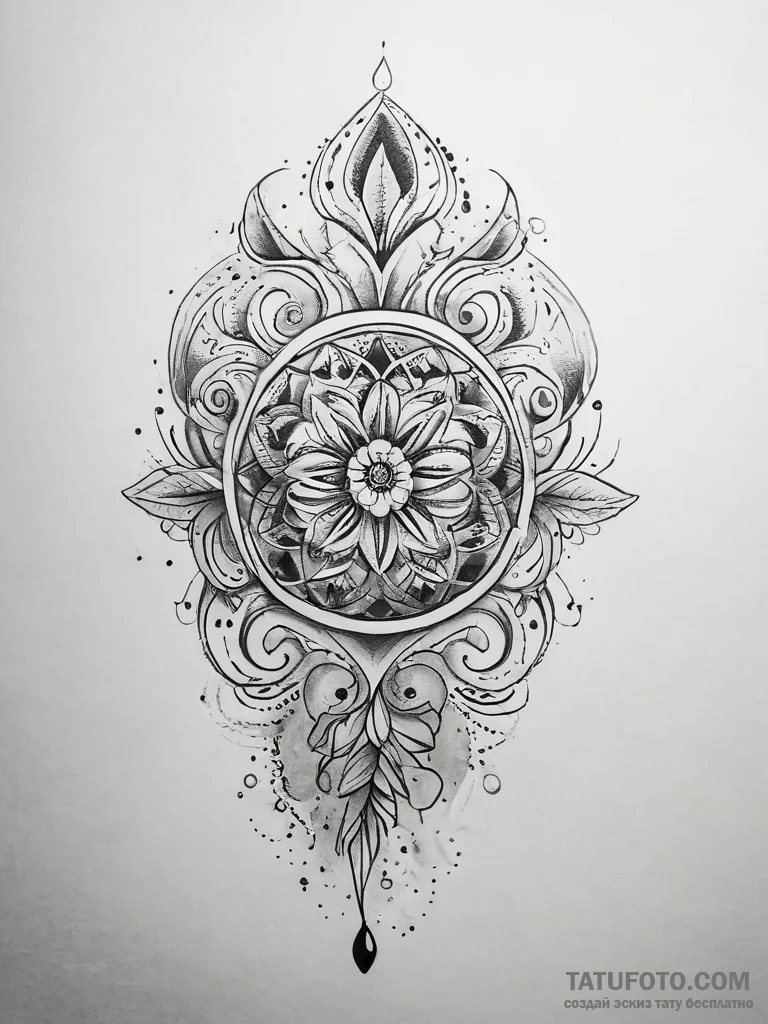 Tattoo sketch live life, ink illustration for... - эскиз тату (№1757769565_0, 13.09.2025 13:19) — Tatufoto.com