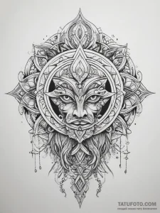 Tattoo sketch spiritual essence - эскиз тату (№1757773863_0, 13.09.2025 14:31) — Tatufoto.com