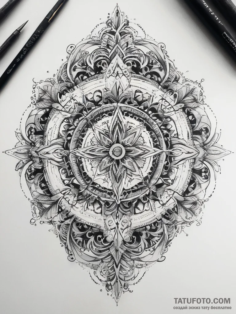 Tattoo sketch a magical ritual, artistic tatt... - эскиз тату (№1757774455_0, 13.09.2025 14:40) — Tatufoto.com