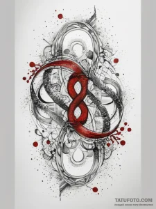 Tattoo sketch infinity, tattoo line art, dotw... - эскиз тату (№1757776033_0, 13.09.2025 15:07) — Tatufoto.com