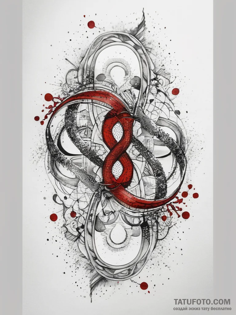 Tattoo sketch infinity, tattoo line art, dotw... - эскиз тату (№1757776033_0, 13.09.2025 15:07) — Tatufoto.com