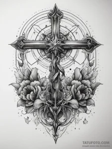 Tattoo sketch cosmic fount, ink illustration... - эскиз тату (№1757777810_0, 13.09.2025 15:36) — Tatufoto.com