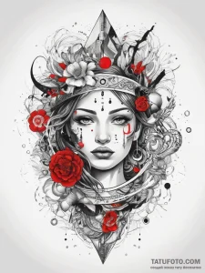 Tattoo sketch cosmic existence, artistic tatt... - эскиз тату (№1757779971_0, 13.09.2025 16:12) — Tatufoto.com