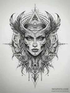 Tattoo sketch cosmic identity, tattoo flash s... - эскиз тату (№1757780164_0, 13.09.2025 16:16) — Tatufoto.com