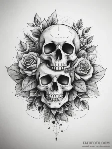 Tattoo sketch a symbolic plant, artistic tatt... - эскиз тату (№1757780961_0, 13.09.2025 16:29) — Tatufoto.com