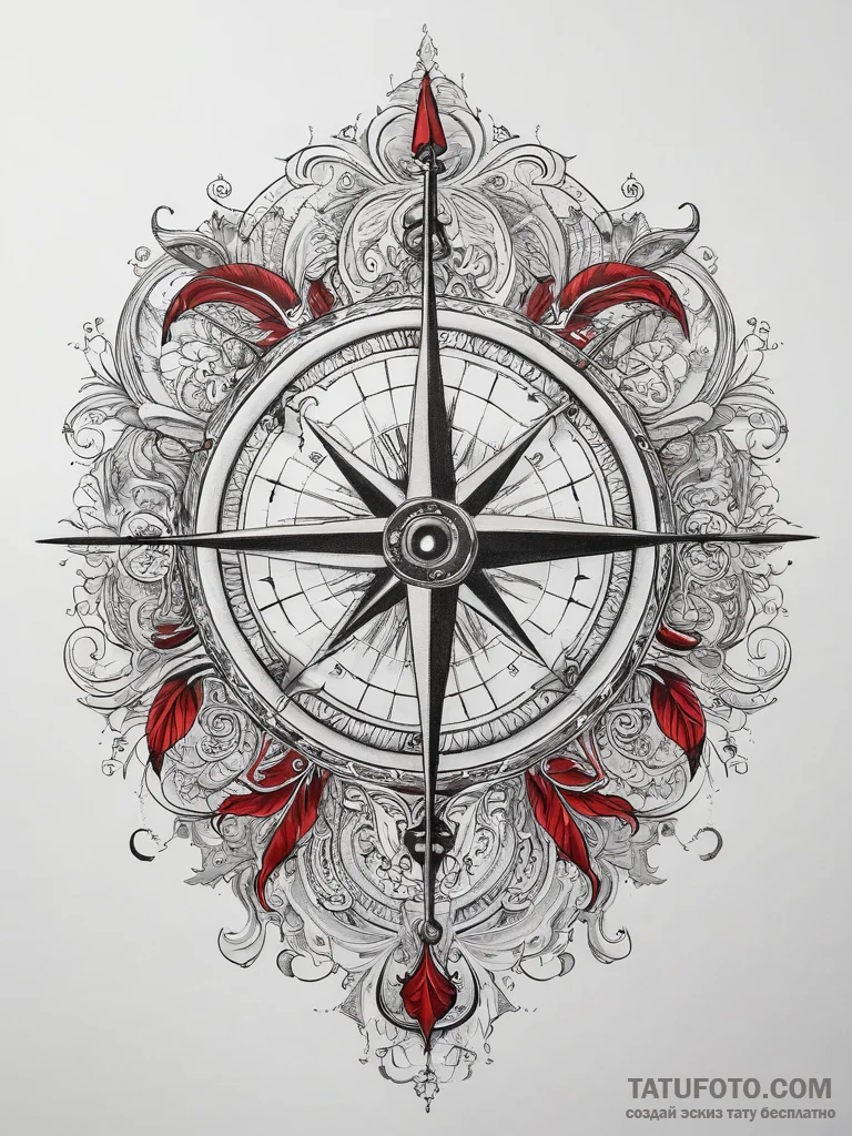 Tattoo sketch jack sparrow compass, artistic... - эскиз тату (№1757782149_0, 13.09.2025 16:49) — Tatufoto.com