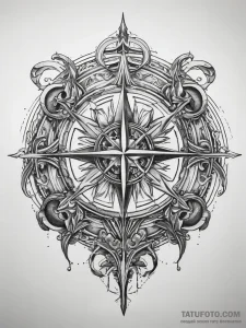 Tattoo sketch mystical emblem - эскиз тату (№1757784908_0, 13.09.2025 17:35) — Tatufoto.com
