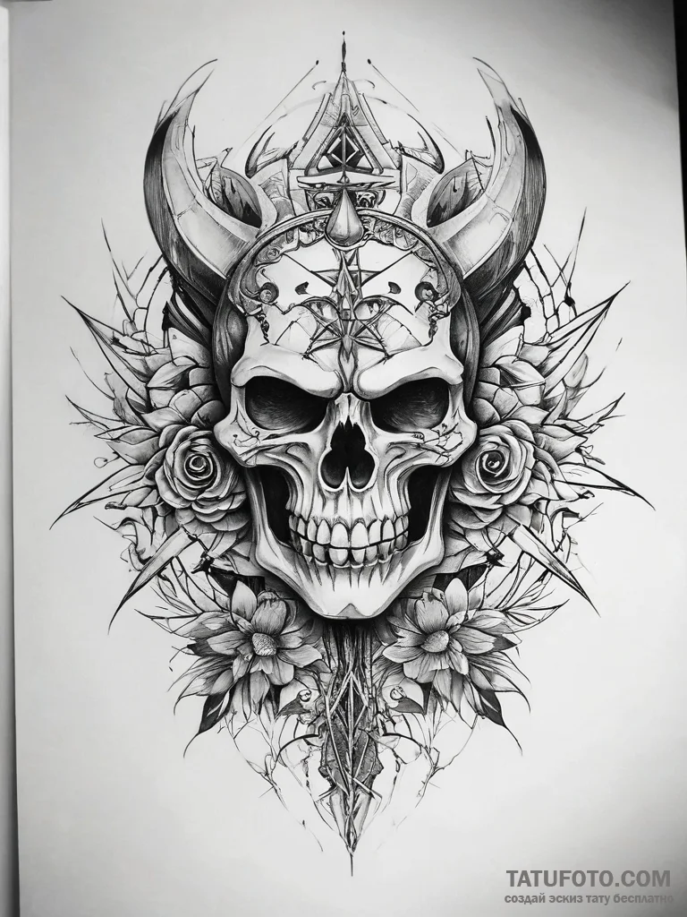 Tattoo sketch sharp - эскиз тату (№1757788056_0, 13.09.2025 18:27) — Tatufoto.com