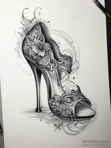 Tattoo sketch high heel tattoo, tattoo sketch... - эскиз тату (№1757790420_0, 13.09.2025 19:07) — Tatufoto.com