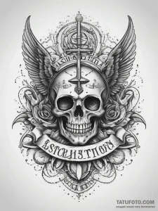 Tattoo sketch resurrection lettering, ink ill... - эскиз тату (№1757793958_0, 13.09.2025 20:05) — Tatufoto.com
