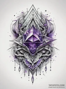 Tattoo sketch amethyst, tattoo sketch design,... - эскиз тату (№1757800717_0, 13.09.2025 21:58) — Tatufoto.com