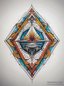 Tattoo sketch geometric symbol, tattoo line a... - эскиз тату (№1757838916_0, 14.09.2025 08:35) — Tatufoto.com