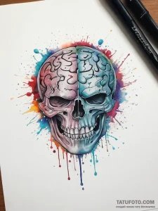 Tattoo sketch brain, tattoo flash sheet desig... - эскиз тату (№1757839693_0, 14.09.2025 08:48) — Tatufoto.com