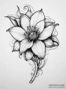 Tattoo sketch zucchini flower, artistic tatto... - эскиз тату (№1757840285_0, 14.09.2025 08:58) — Tatufoto.com