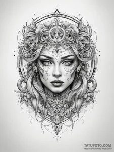 Tattoo sketch weave - эскиз тату (№1757841655_0, 14.09.2025 09:20) — Tatufoto.com