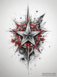Tattoo sketch stars tattoo, concept art for t... - эскиз тату (№1757843207_0, 14.09.2025 09:46) — Tatufoto.com