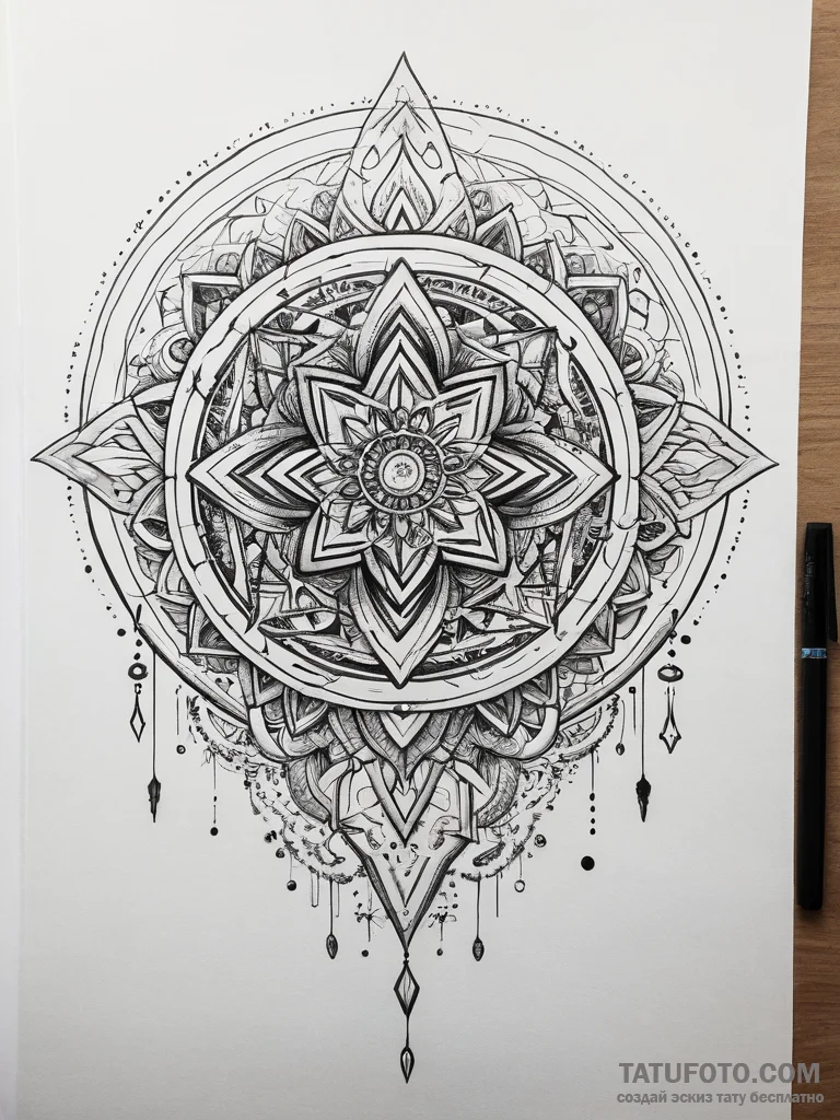 Tattoo sketch cosmic root, concept art for ta... - эскиз тату (№1757845565_0, 14.09.2025 10:26) — Tatufoto.com