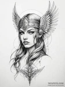 Valkyrie - эскиз тату (№1757847156_0, 14.09.2025 10:52) — Tatufoto.com