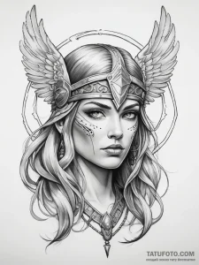 Valkyrie - эскиз тату (№1757847241_0, 14.09.2025 10:54) — Tatufoto.com