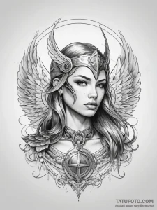 Valkyrie - эскиз тату (№1757847344_0, 14.09.2025 10:55) — Tatufoto.com