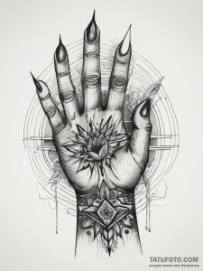 Tattoo sketch hands with a needle, tattoo dra... - эскиз тату (№1757851548_0, 14.09.2025 12:05) — Tatufoto.com