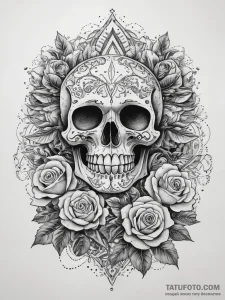 Tattoo sketch slavic embroidery pattern with... - эскиз тату (№1757853550_0, 14.09.2025 12:39) — Tatufoto.com