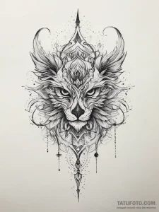 Tattoo sketch leg, concept art for tattoo, fi... - эскиз тату (№1757854346_0, 14.09.2025 12:52) — Tatufoto.com